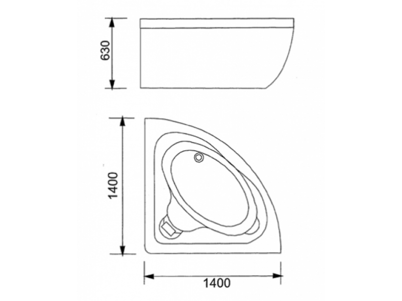 Купить Ванна акриловая Appollo TS-0970 140 х 140
