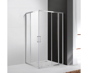 Душевой уголок Cezares Molveno-AH-21-100+30-C-Cr-IV, 130 x 100 x 190 см, стекло прозрачное, хром
