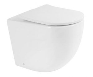 Приставной безободковый унитаз (чаша) BelBagno Sfera-R, белый, P-trap BB2141CBR