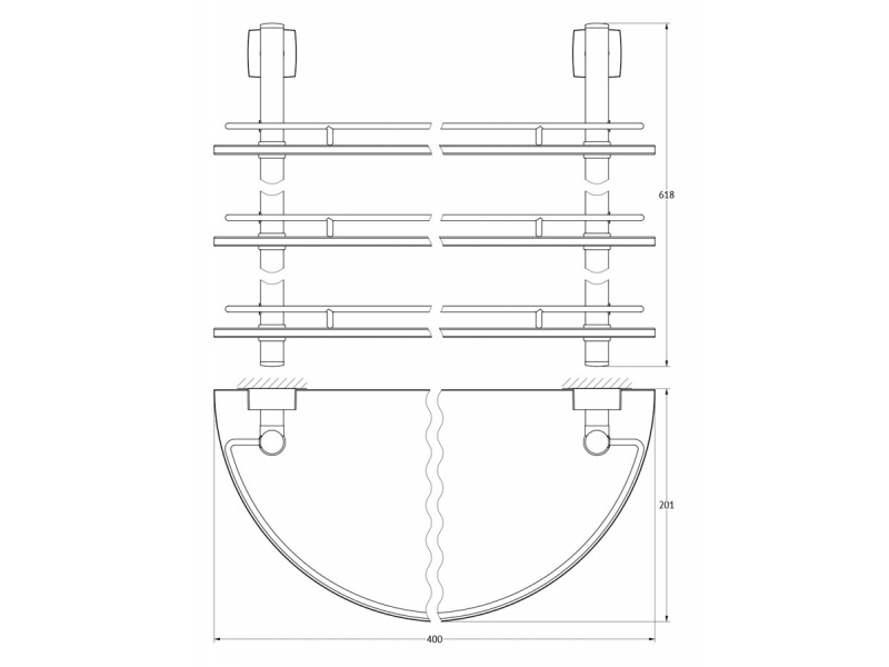 Купить Полка FBS Esperado ESP 082 3-х ярусная
