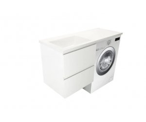 Тумба с раковиной Эстет Dallas Luxe, 2 ящика, 115 x 48,2 см, подвесная, левая/правая