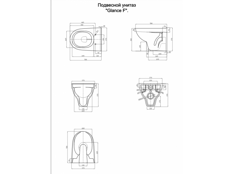 Купить Подвесной унитаз Della Glance Oak 038