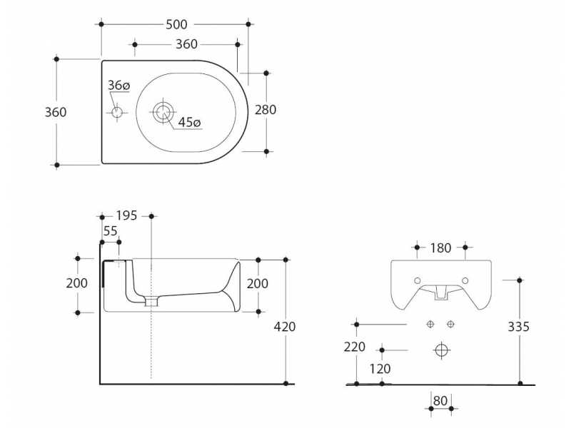Купить Биде Kerasan Flo 312501 подвесное