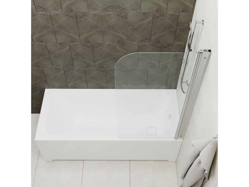 Купить Душевая шторка на ванну Triton Соло 75 x 140 см, распашная, стекло прозрачное, хром