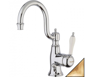 Смеситель для раковины Margaroli Classica RU1001AA01BR, с донным клапаном, бронза