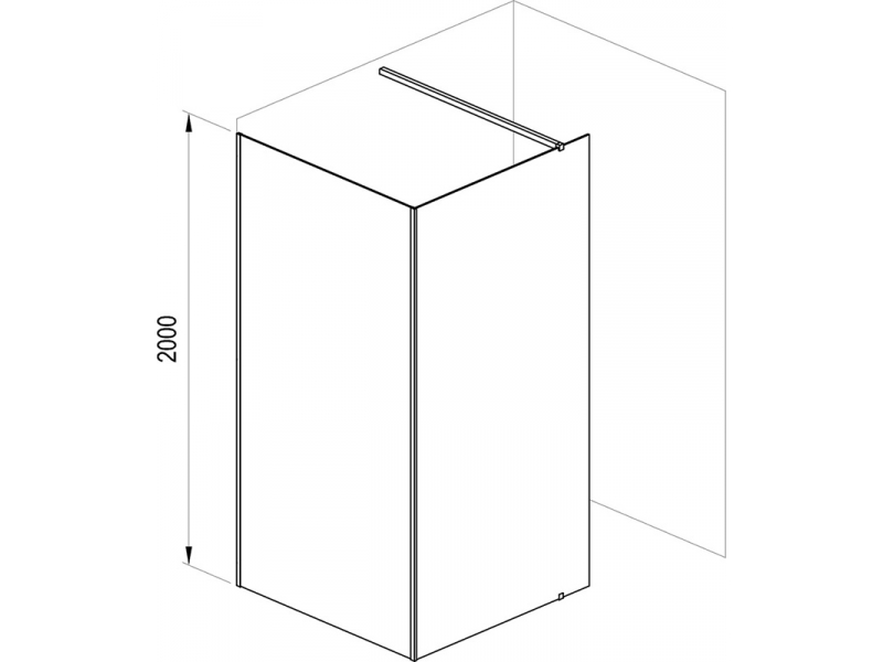 Купить Душевой уголок Ravak Walk-In Corner, 110 x 80 см, профиль черный, витраж транспарент, GW1CD4300Z1