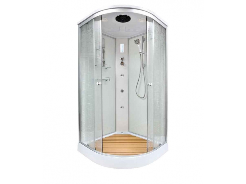 Купить Душевая кабина Deto Em EM1580 гм, 80 x 80 см, с крышей, с гидромассажем