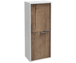 Шкаф-пенал Jacob Delafon Vivienne EB1510-N18-E52, 40 х 100 см, ручки хром, корпус белый глянцевый, фасад дуб табак