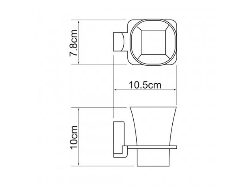 Купить Стакан с держателем WasserKRAFT Leine 5028WHITE