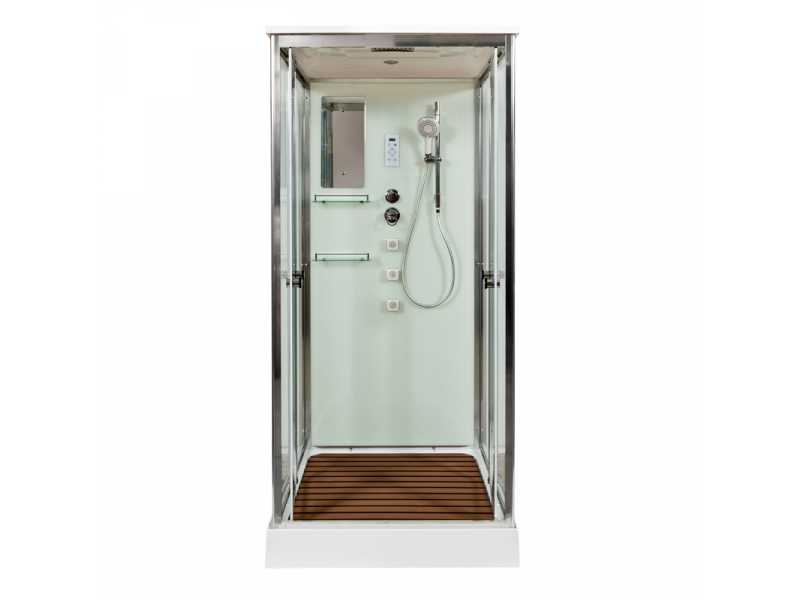 Купить Душевая кабина Deto V9015, 90 x 90 см, с электрикой, гидромассажем, стекла матовые