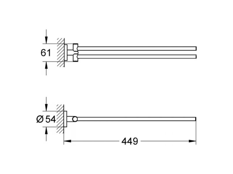 Купить Полотенцедержатель Grohe Essentials 40371001, 44 см, хром