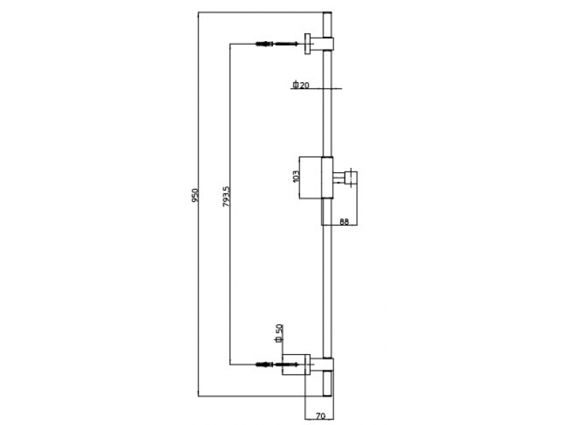 Купить Штанга для душа Bossini D91000.030 хром