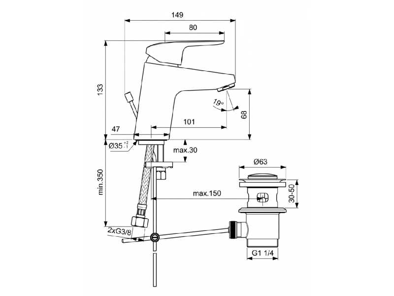 Купить Смеситель Ideal Standard Ceraflex для раковины, хром, B1707AA