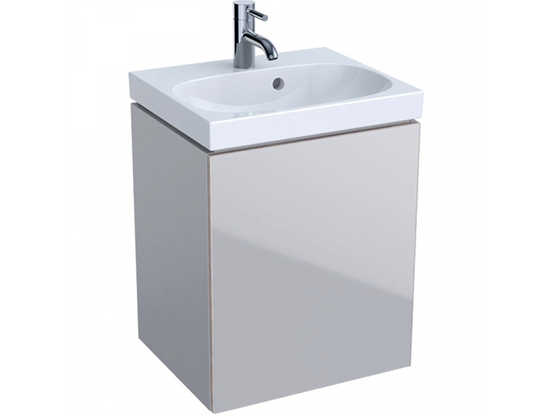 Купить Тумба под раковину Geberit Acanto 500.608.JL.2, 44,5 см, с сифоном, цвет песочно-серый