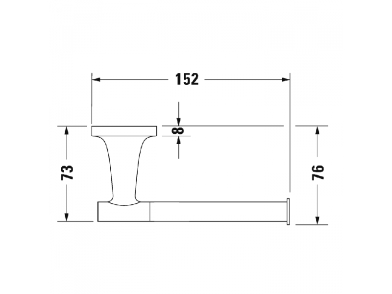 Купить Бумагодержатель Duravit Starck T 0099374600 15.2 x 7.6 см, черный матовый