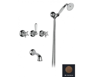 Смеситель Nicolazzi Dames Anglaises 1403DB18 для ванны и душа, темная бронза, ручки Dames Anglaises
