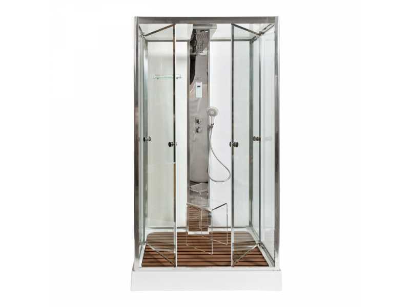 Купить Душевая кабина Deto Z Z122 Espoo 120 x 90 x 220 см с подсветкой, с паром, хром