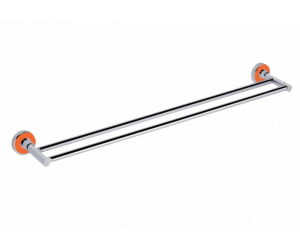 Полотенцедержатель двойной Bemeta Trend-i 104104058g 50 x 11.5 x 5.2 см, хром, оранжевый