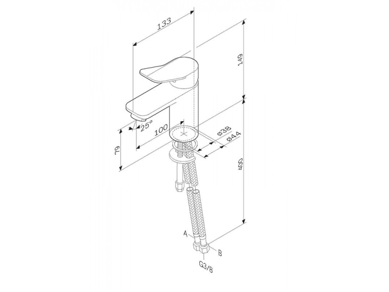 Купить Смеситель AM.PM X-Joy F85A02122 для раковины, черный матовый