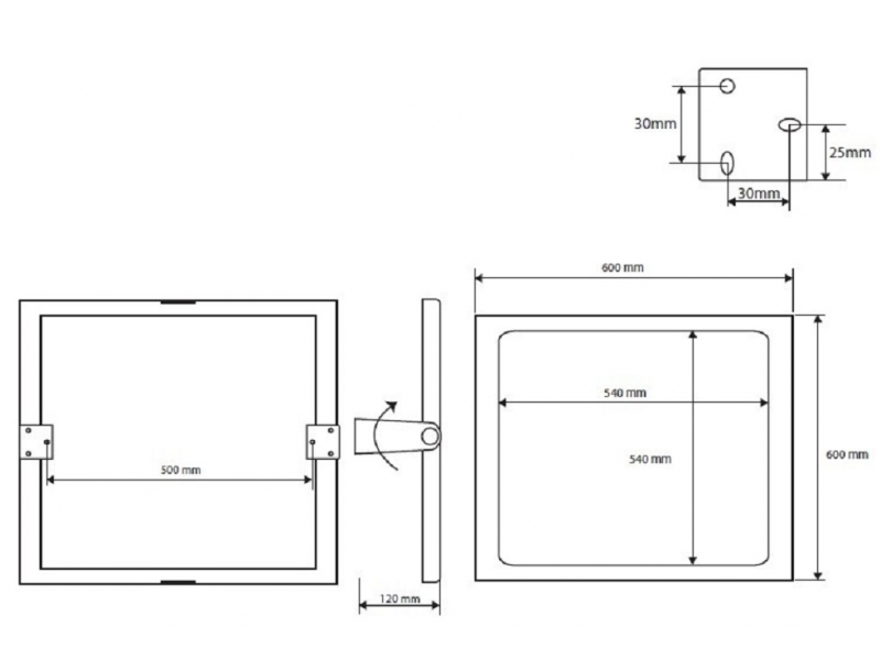 Купить Косметическое зеркало Bemeta Help 301401042 60 x 12 x 60 см откидное, хром матовый
