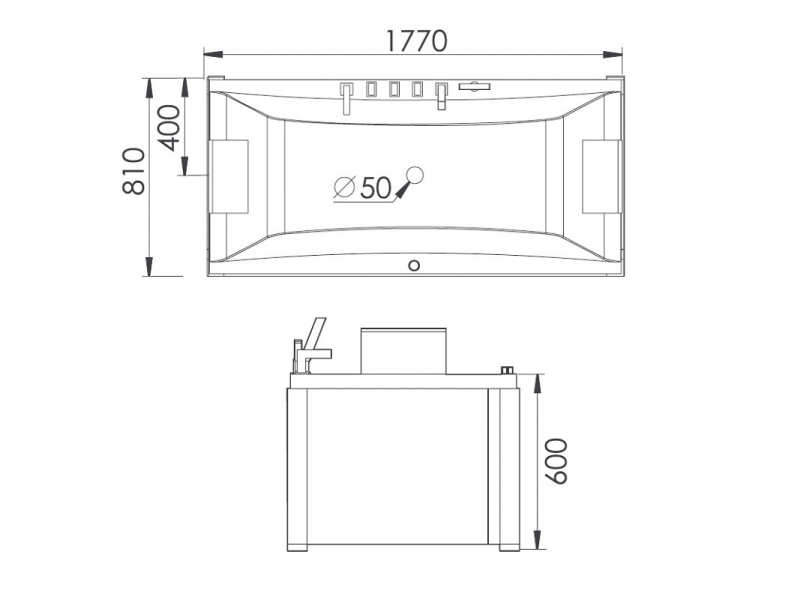 Купить Ванна гидромассажная акриловая Gemy G9076 K, 177 х 81 см
