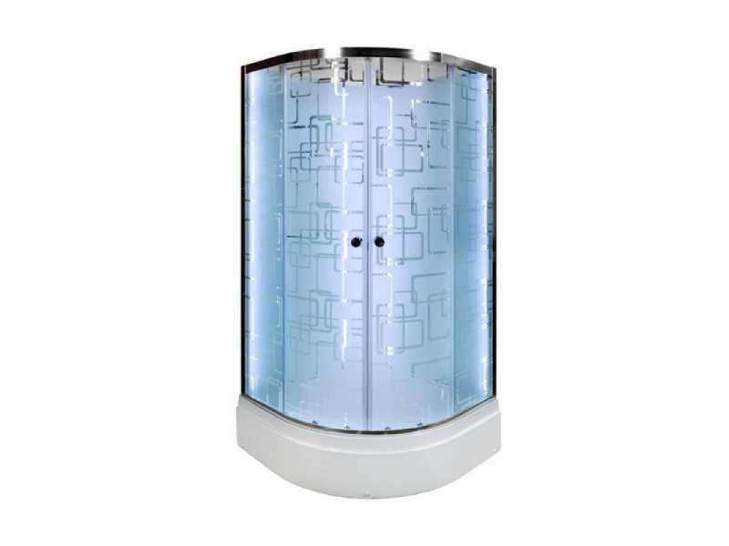 Купить Душевая кабина Deto Em EM2790 N 90 x 90 см, без крыши, Led-подсветка