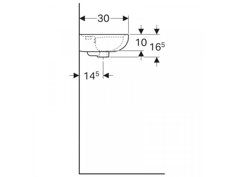 Купить Раковина Geberit Renova 273040000, 40 х 30 см, белая