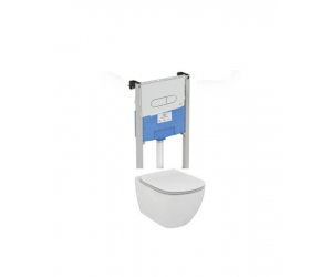 Инсталляция Ideal Standard ProSys SmartFlush R029901 с унитазом TESI AquaBlade T007901, клавиша, сиденье микролифт, комплект