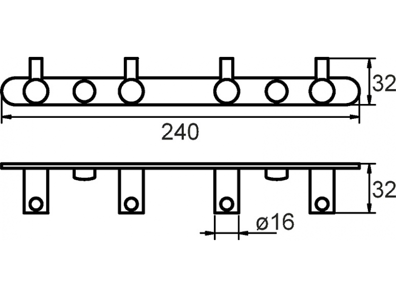 Купить Крючок Milardo 005SM40M41