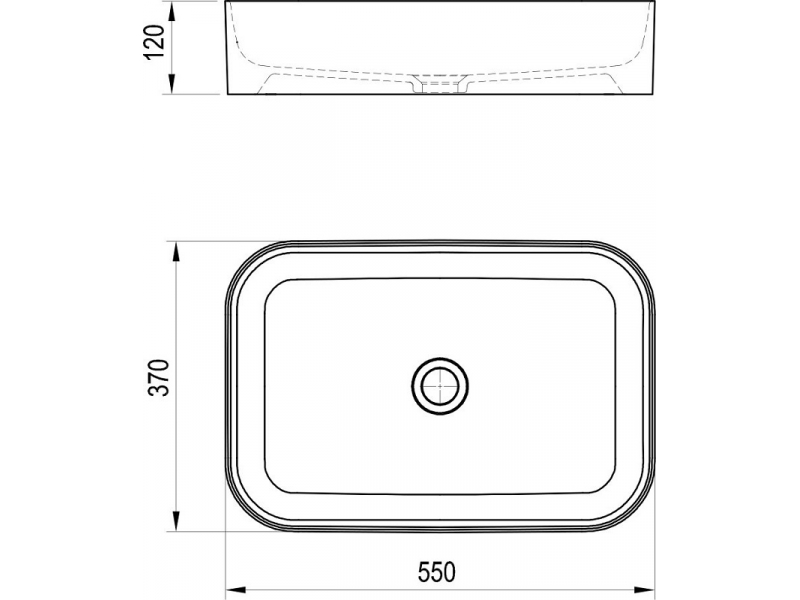 Купить Раковина Ravak Ceramic Slim R, 55 х 37 см, цвет белый, XJX01155002