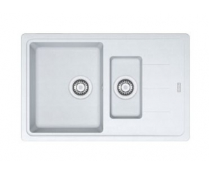 Мойка Franke BASIS BFG 651-78, 114.0280.893, гранит, установка сверху, оборачиваемая, цвет белый, 78*50 см
