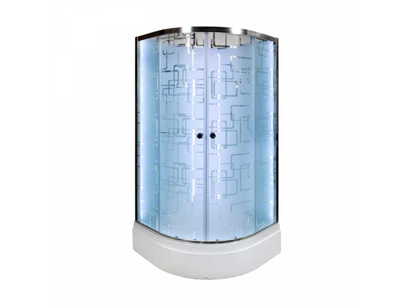 Купить Душевая кабина Deto Em EM2710 N 100 x 100 см, без крыши, Led-подсветка