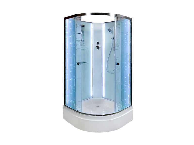 Купить Душевая кабина Deto Em EM2710 N 100 x 100 см, без крыши, Led-подсветка