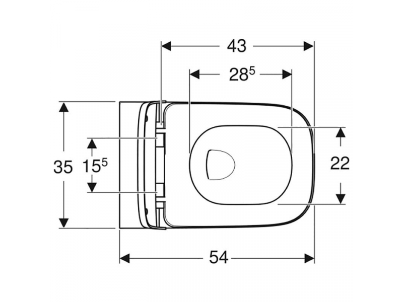 Купить Подвесной безободковый унитаз Geberit Smyle Square Rimfree, крышка микролифт, 500.683.01.1