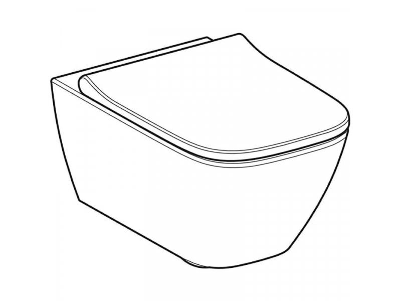 Купить Подвесной безободковый унитаз Geberit Smyle Square Rimfree, крышка микролифт, 500.683.01.1