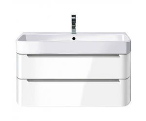Тумба под раковину Duravit Happy D 2 H2 636522 22 80 см, с двуми ящиками, белый глянцевый