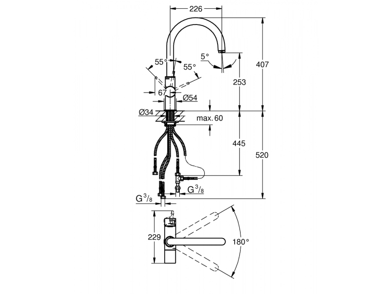 Купить Смеситель Grohe Blue 33251000 (123375)