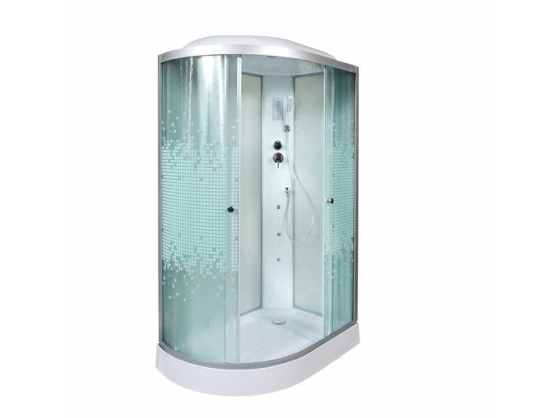Купить Душевая кабина Deto L 902 L/R, 120 x 80 см, с крышей, с гидромассажем и электрикой
