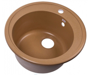 Кухонная мойка Rossinka 51x51 цвет-бежевый гранит, RS51R-Beige-Granite