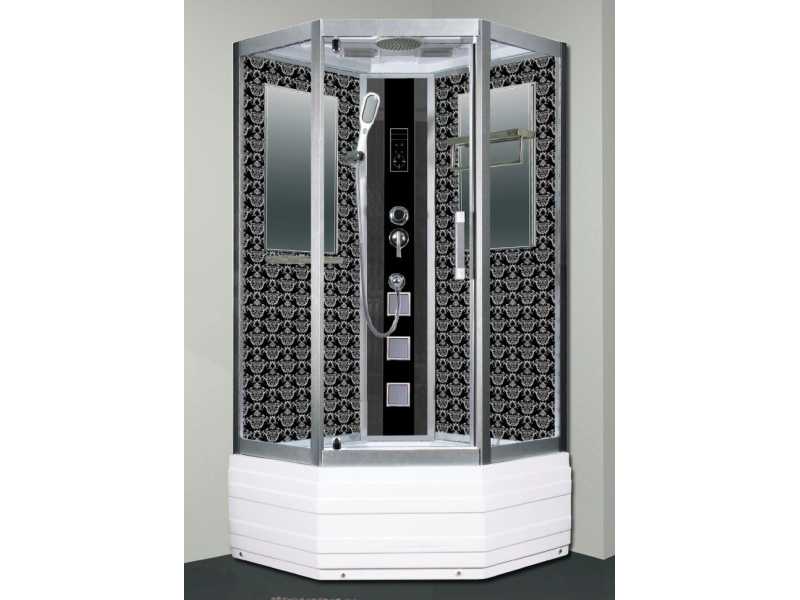 Купить Душевая кабина Niagara NG-7719B, 90 x 90 см с гидромассажем, стенки черные