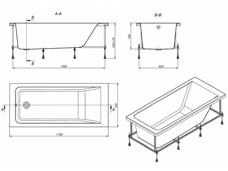 Купить Акриловая ванна Roca Easy 170x70 см zru9302905
