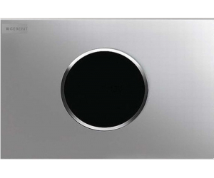 Привод бесконтактного смыва Geberit Sigma Type 10 115.908.KL.1 для унитаза, 3В, двойной смыв, пластик, белый / матовый хром / матовый хром