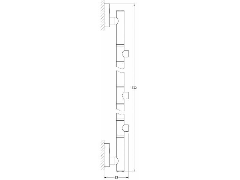 Купить Штанга трехпозиционная FBS Luxia LUX 075 длина 83 см