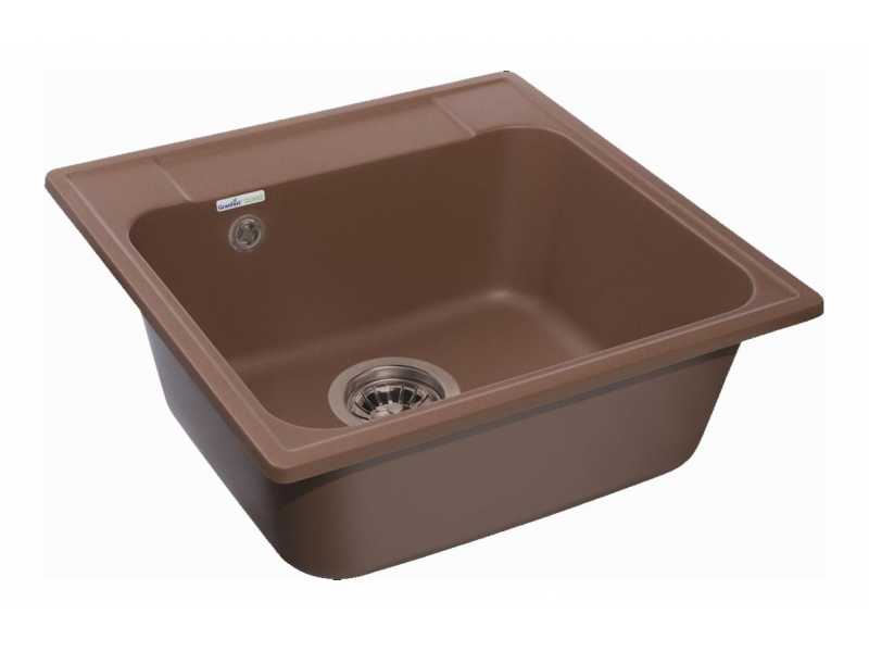 Купить Кухонная мойка GranFest Quarz Z 48, 47.8 x 47.8 см, терракот