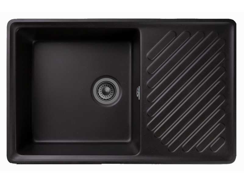 Купить Кухонная мойка GranFest Quarz Z 52, 75.3 x 47.7 см, черный