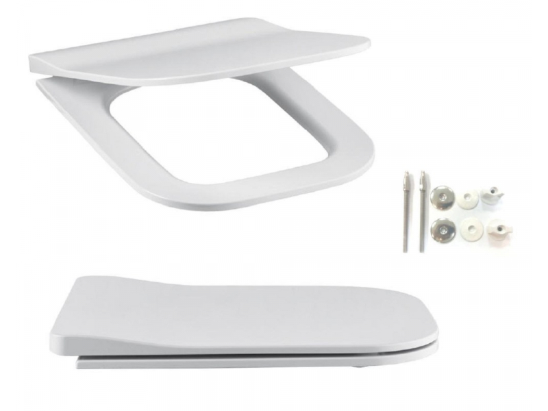 Купить Напольный унитаз Santek Лайн rimless 2Р SC Slim 1.WH50.1.573, безободковый, с крышкой-сиденьем Soft Close