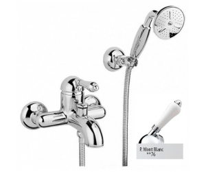 Смеситель Nicolazzi Classico 3401CR76 для ванны и душа, хром, ручки P.M. BLANC