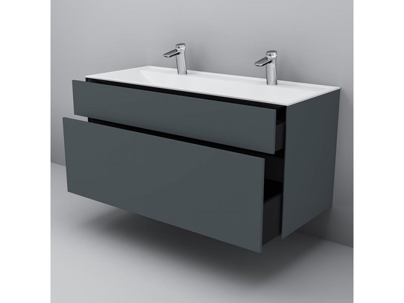 Купить Тумба под раковину Am.Pm Inspire 2.0 M50AFHX1203GM подвесная 120 см, 3 ящика, цвет графит, матовый
