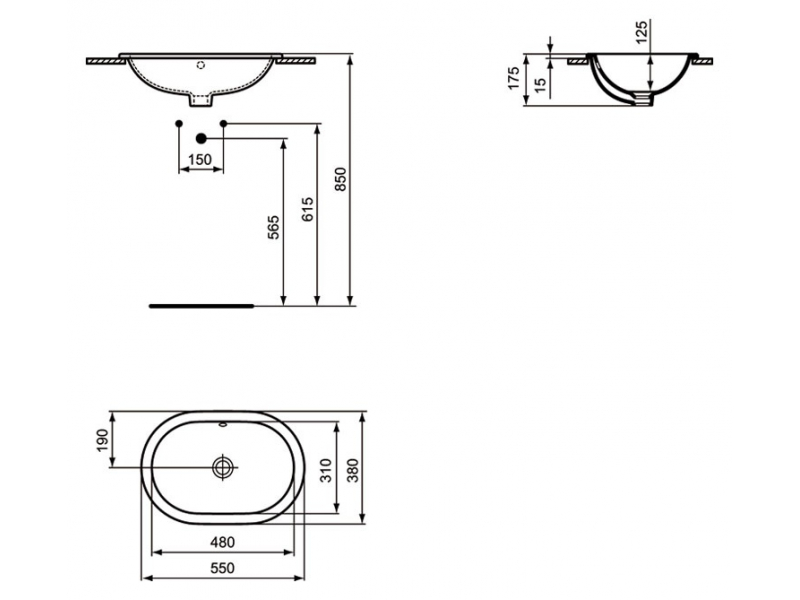 Купить Раковина Ideal Standard CONNECT, E504801, 55см