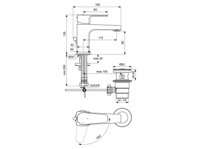 Купить Смеситель Ideal Standard Cerafine D для раковины, хром, BC745AA